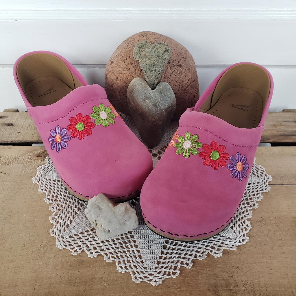 Little Girl Dansko Pro Clog Flower Power Boho Cottage Whimsy Glinda Eu30